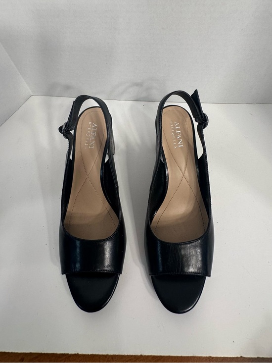 Alfani Shoes - Alfani Black Leather Open-Toe Slingback Heels